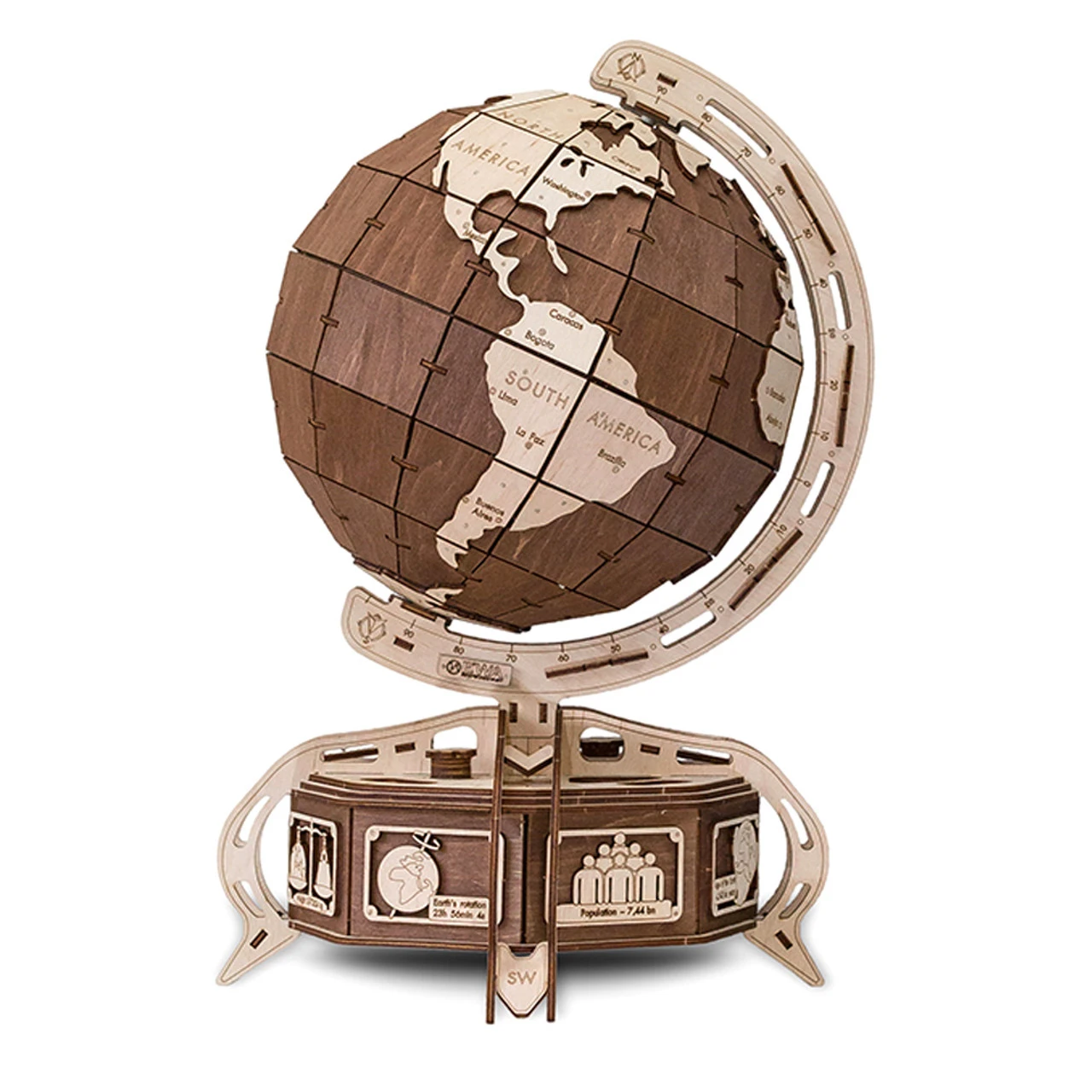 Eco-Wood-Art ECO WOOD ART The Globe 393-Piece 3D Puzzle