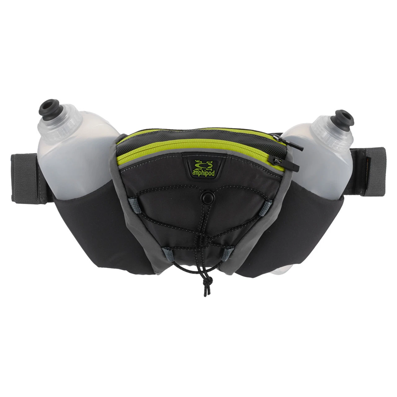 AMPHIPOD Profile-Lite Trail Runner 32oz Slate/Hi-Viz Green Hydration Waistpack (90004-10-VS)