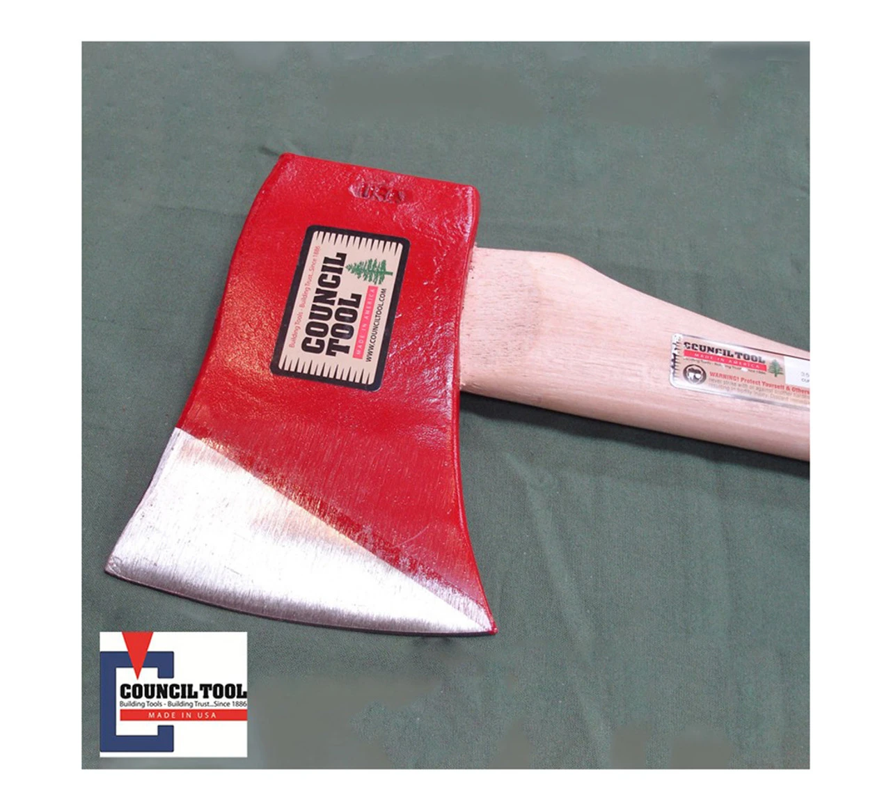 COUNCIL TOOL Dayton Single 36in Curved Handle 3.5lb Bit Axe (35DR36C) - Image 3