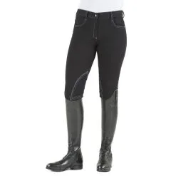 OVATION Ladies Euro Melange Zip Front Knee Patch Breeches (469565)