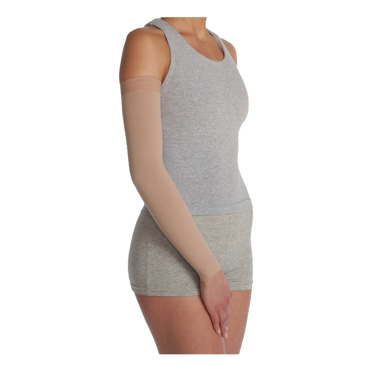 JUZO Soft Compression 20-30 MmHg Max Long Silicone Beige Arm Sleeve (2001MXCGLSB) - Image 2