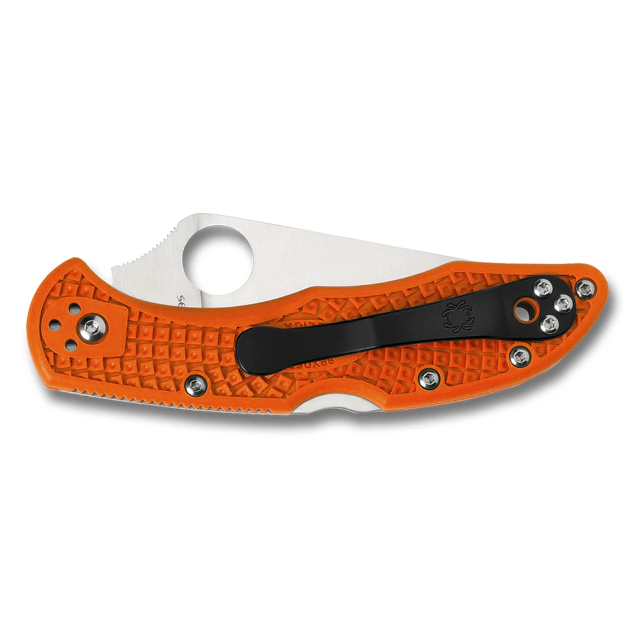 SPYDERCO Delica 4 Lightweight FRN Orange Flat Ground Folding Knife (C11FPOR) - Image 2