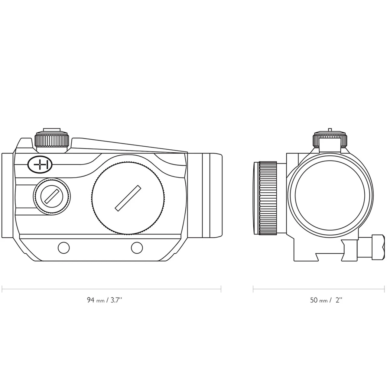 HAWKE Vantage 1x25 Black Red Dot Sight With 9-11mm Rail (12106) - Image 4