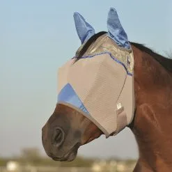 Cashel Company CASHEL Crusader Standard Weanling/Large Pony Wounded Warrior Blue Fly Mask With Ears (CFMYSE-BL)