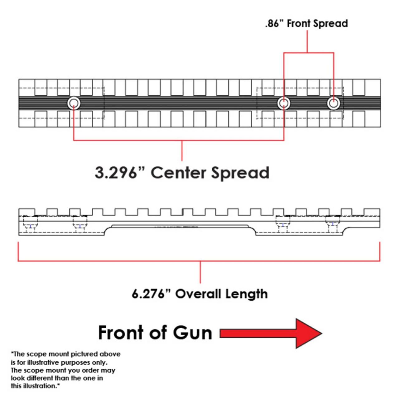 EVOLUTION GUN WORKS Remington 788 Long Action 20 MOA Picatinny Rail Scope Mount (40442) - Image 3