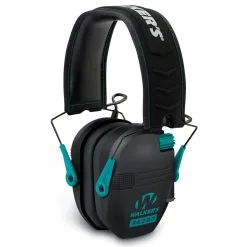 Walker's Game Ear RAZOR Slim Low Profile Teal Electronic Earmuffs (GWP-RSEM-TL)