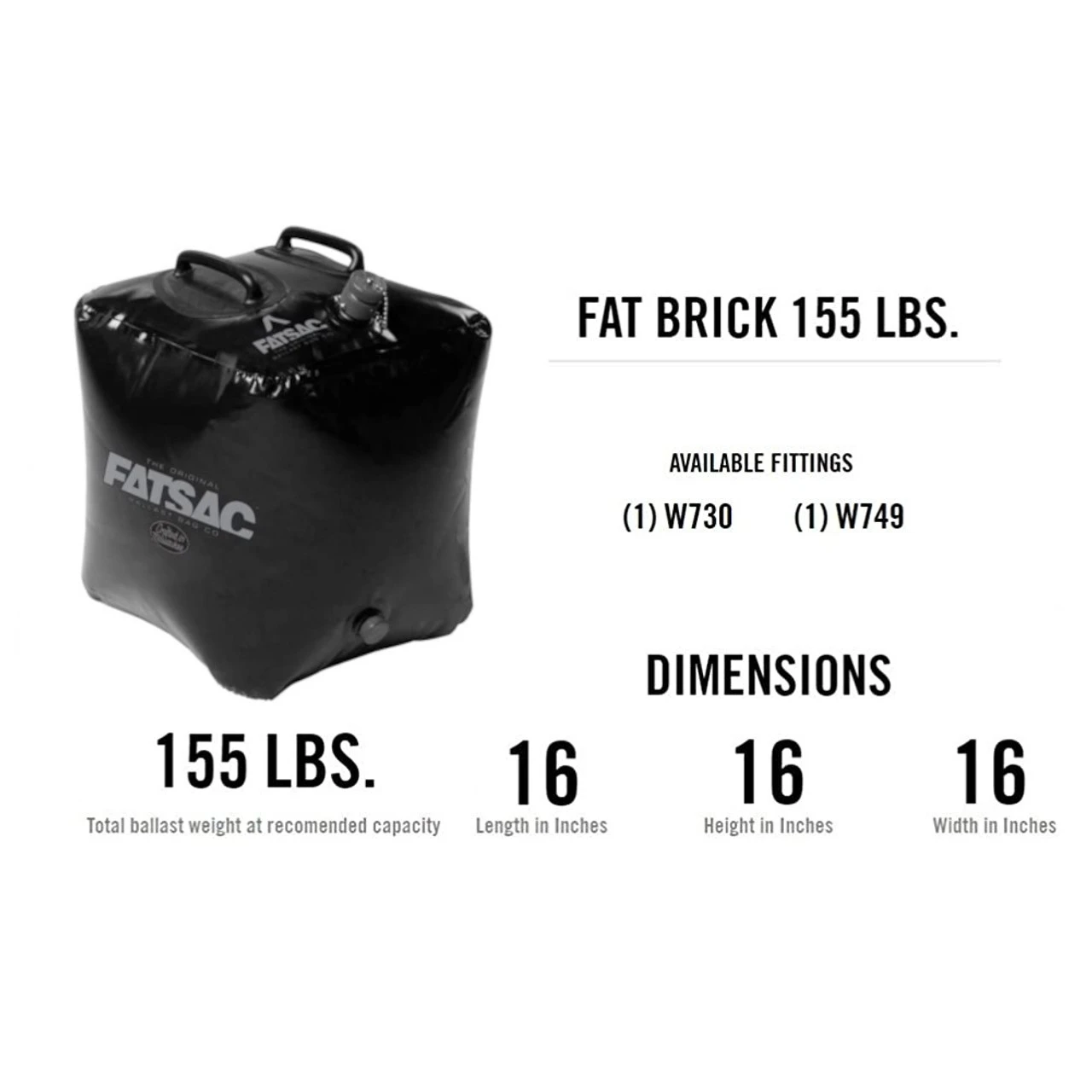 FAT SAC Fat Brick 155lbs Ballast Bag - Image 2