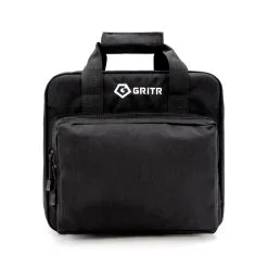 GRITR Soft Pistol Case - Nylon Black Shooting Range Bag With Multiple Pockets