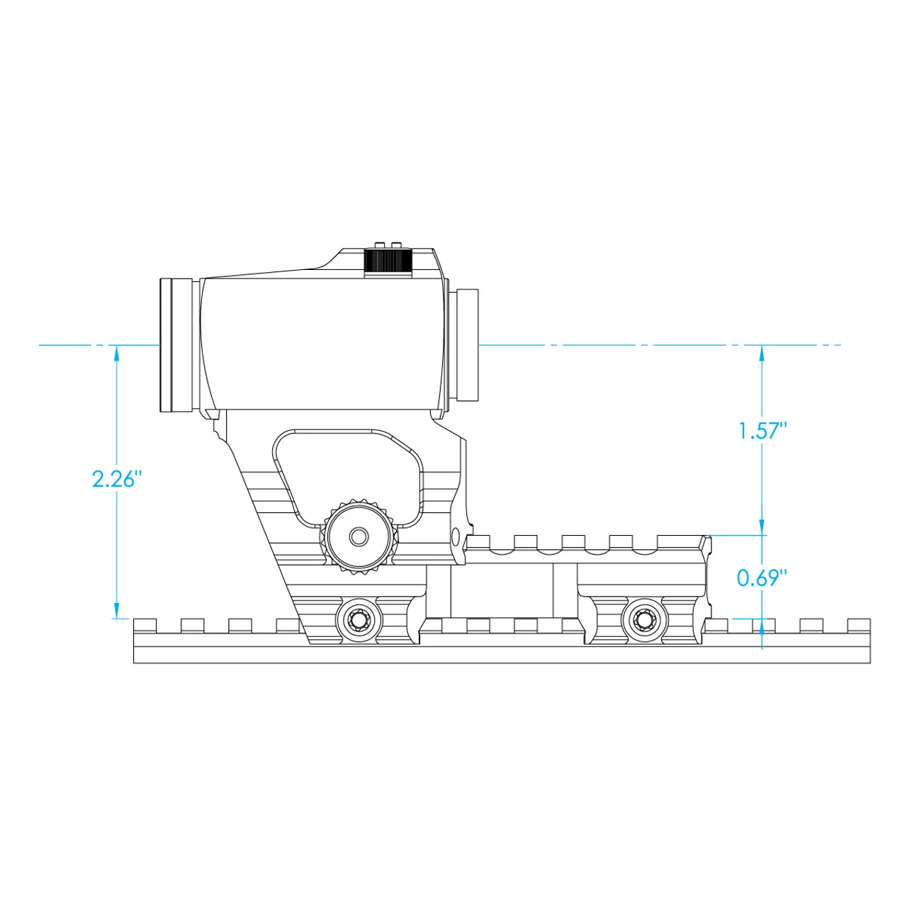 SCALARWORKS 0.69in Height Picatinny Riser Mount (SW1600) - Image 4
