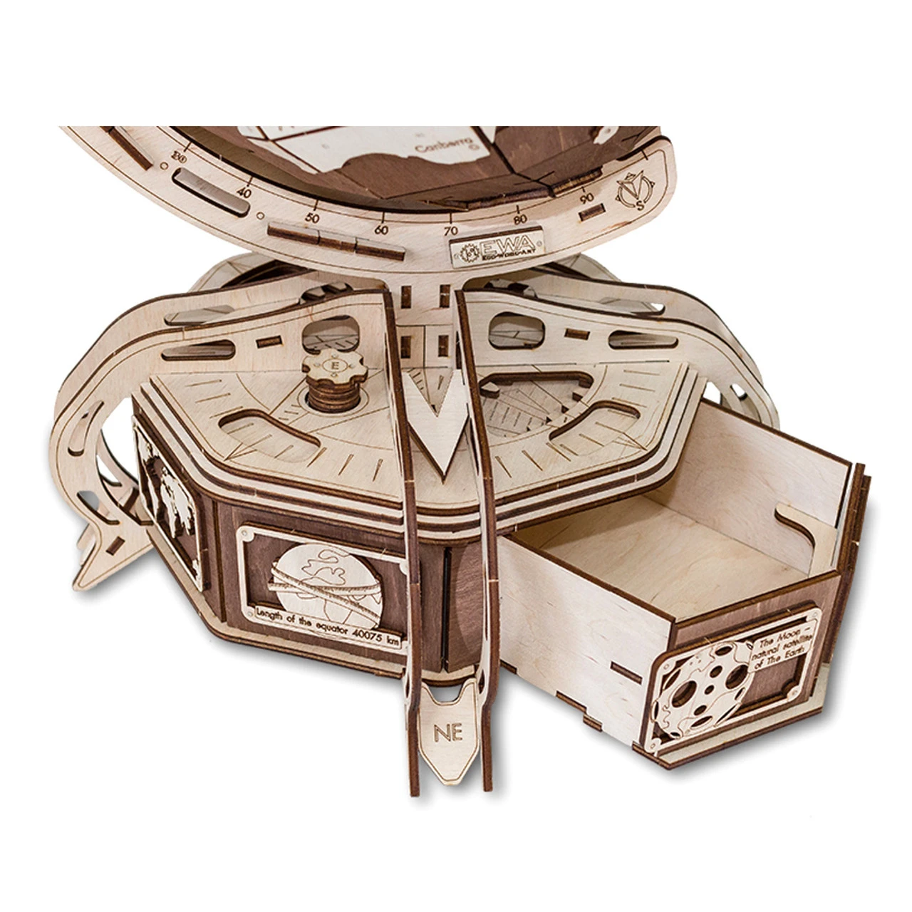 Eco-Wood-Art ECO WOOD ART The Globe 393-Piece 3D Puzzle - Image 4