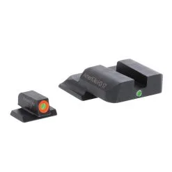 AMERIGLO I-Dot Green Tritium Orange Outline Front/Green Single Dot Rear Night Sight Set (SW-201)