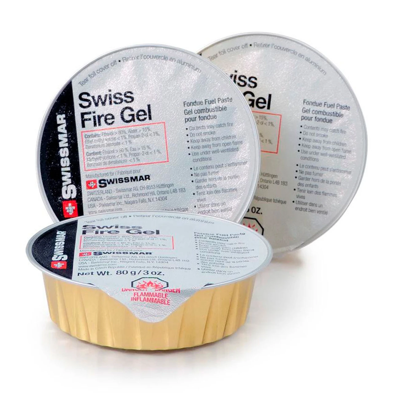 SWISSMAR Swiss Fire Gel, 3x 3oz Cans (F65200)