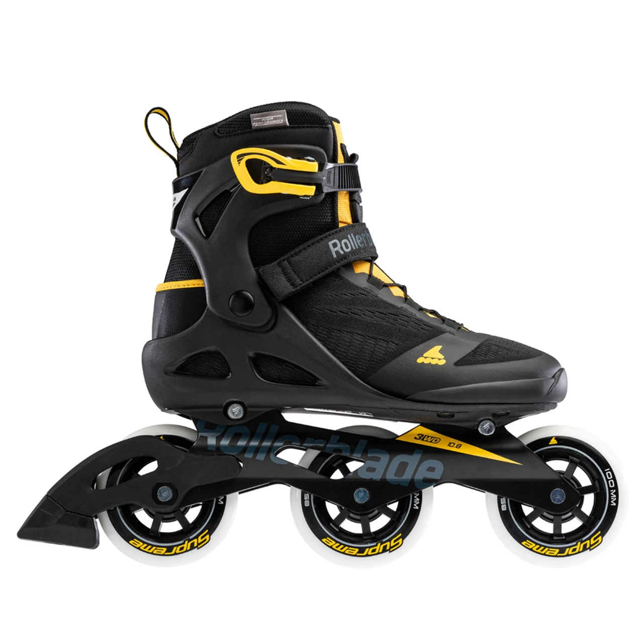 ROLLERBLADE Men's Macroblade 100 3WD Black/Safron Yellow Fitness Inline Skate (07100200S25) - Image 2