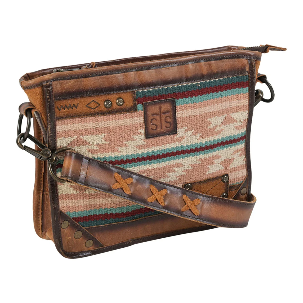 STS Palomino Mae Corssbody Multi-Light Pink Serape Shoulder Bag (30299) - Image 2